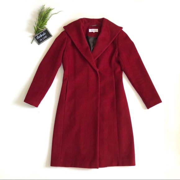 Calvin Klein Red Wool Coat Top Sellers 